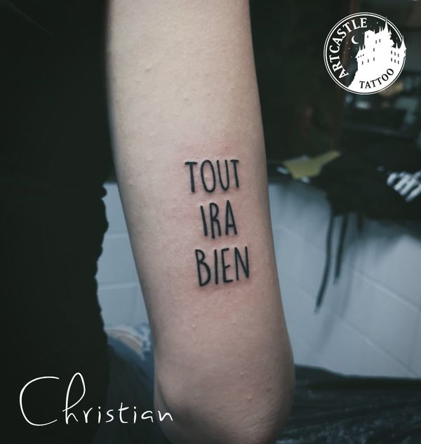 ArtCastleTattoo Tattoo ArtiestChristian upper arm Lettering