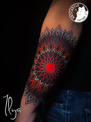 ArtCastleTattoo Tattoo ArtiestIlya Mandala on arm Color