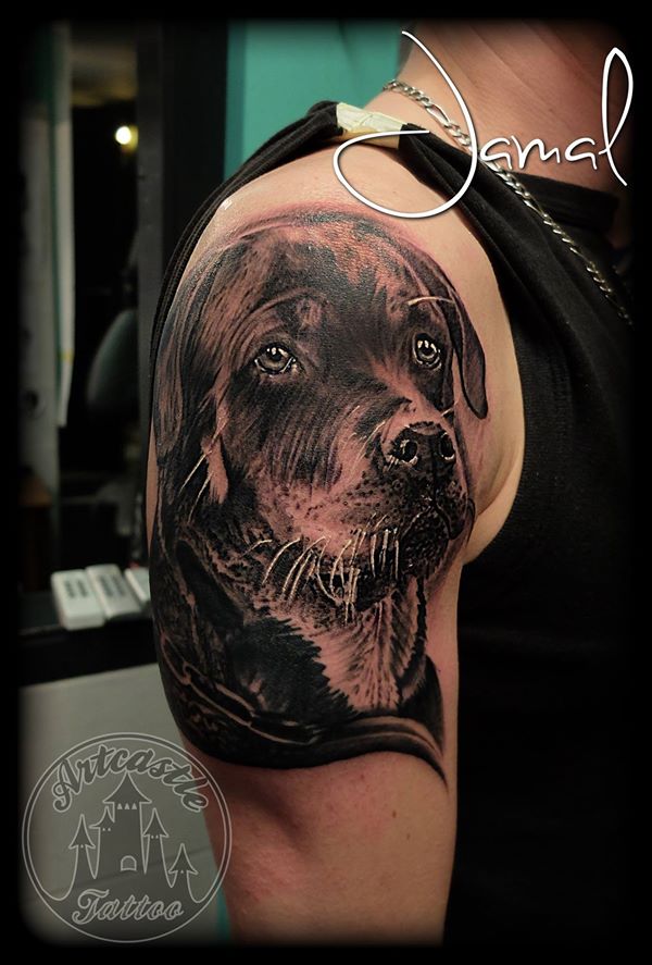 ArtCastleTattoo Tattoo ArtiestJamal Dog Portraits