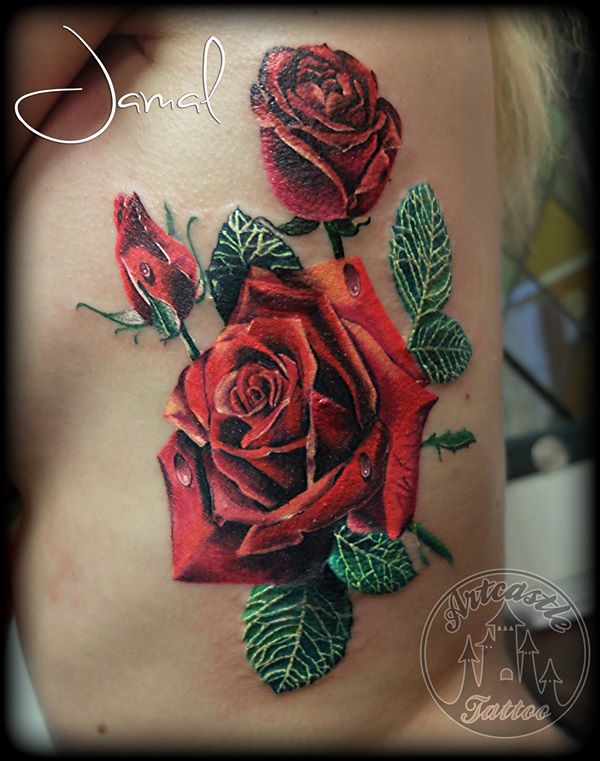 ArtCastleTattoo Tattoo ArtiestJamal Roses Color