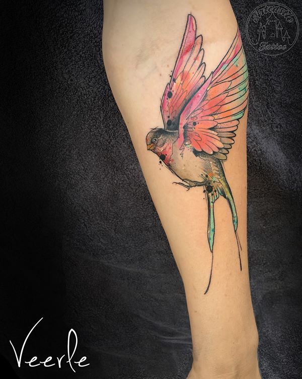 ArtCastleTattoo Tattoo ArtiestVeerle Bird tattoo Color